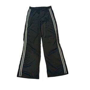 7 For All Mankind Satin Wide Leg High Rise Double Chain Striped Pants Size 8 NWT